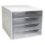 Module De Classement Ecobox Office 4 Tiroirs - Cristal - Exacompta