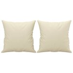 vidaXL Canapé 2 places avec oreillers crème 140 cm similicuir