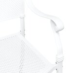 Chaises de jardin vidaXL 2 Pièces en alu moulé blanc
