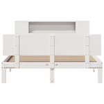 vidaXL Lit bibliothèque sans matelas blanc 160x200 cm bois pin massif