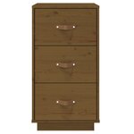  vidaXL Tables de chevet 2 Pièces Marron 40x40x75 cm Bois de pin massif