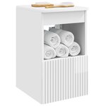 vidaXL Armoire de salle de bain Blanc brillant 30 x 44 5 x 50 cm