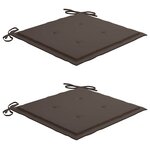 vidaXL Chaises de jardin avec coussins lot de 2 Teck solide et acier