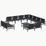 vidaXL Ensemble de canapé de jardin 12 Pièces Anthracite Acier