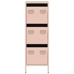 vidaXL Buffet haut rose 39x35x103 5 cm acier