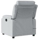 vidaXL Fauteuil inclinable de massage gris clair tissu