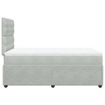 vidaXL Sommier à lattes de lit et matelas Gris clair 120x200cm Velours