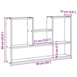 vidaXL Étagère murale gris béton 99x15x60 cm bois d'ingénierie