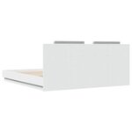 vidaXL Cadre de lit avec tête de lit blanc 160x200cm bois d'ingénierie