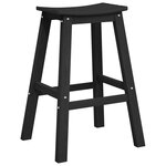 Tabourets de bar vidaXL 6 Pièces HDPE noir