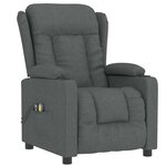 vidaXL Fauteuil électrique de massage Gris foncé Tissu