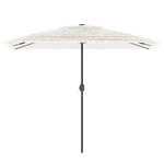 vidaXL Parasol de jardin avec mât en acier blanc 300x200x250 cm