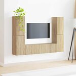 vidaXL Ensemble meuble TV 6 Pièces Chêne Sonoma Bois d'ingénierie