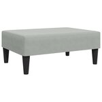 vidaXL Canapé-lit à 2 places avec repose-pied gris clair velours
