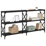 vidaXL Table console Chêne noir 156 x 28 x 80 5 cm Bois d'ingénierie