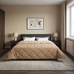 vidaXL Duvet complet toute l'année Matelassé Taupe 200 x 240 cm