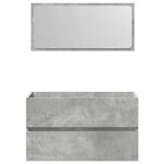 vidaXL Armoire de bain avec miroir gris béton bois d'ingénierie