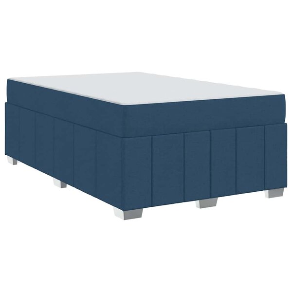 vidaXL Cadre de lit avec matelas Bleu 120 x 200 cm tissu