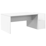 vidaXL Table basse Blanc 90 x 45 x 35 cm Bois d'ingénierie