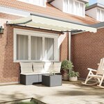vidaXL Auvent Rétractable Crème 250 x 200 cm tissu