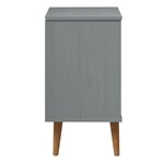 vidaXL Table de chevet MOLDE Gris 40x35x65 cm Bois de pin massif