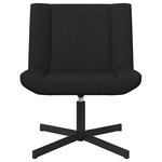 vidaXL Chaise pivotante Noir 63 x 75 x 76 cm tissu