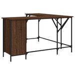 vidaXL Bureau chêne marron 141x141x75 cm bois d'ingénierie