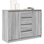 vidaXL Buffet avec tiroirs sonoma gris 100 5x35x76cm bois d'ingénierie