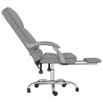vidaXL Fauteuil de massage inclinable de bureau Gris clair Tissu