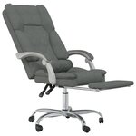 Fauteuil de massage inclinable de bureau informatique étude foncé tissu gris 02_0025388