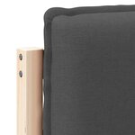 vidaXL Tête de lit capitonnée Gris Naturel et Foncé 140 cm Pin massif