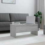 vidaXL Table basse Sonoma gris 102x50 5x46 5 cm Bois d'ingénierie