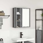 vidaXL Armoire murale de salle de bain miroir sonoma gris 50x21x60 cm