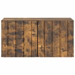 vidaXL Meuble TV mural Chêne fumé 59 5 x 31 x 30 cm Bois d'ingénierie