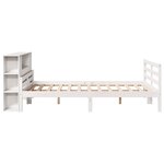 vidaXL Lit bibliothèque sans matelas blanc 150x200 cm bois pin massif