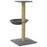 vidaXL Arbre à chat avec griffoir en sisal Gris clair 74 cm