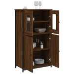 vidaXL Buffet haut chêne marron 62x32x106 5 cm bois d'ingénierie