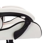 Chaise fauteuil siège pivotante de bureau informatique étude de jeux vidéo avec LED RVB et similicuir multicolore 02_0024198