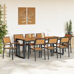 vidaXL Ensemble de salle à manger jardin 5 pièces en bois solide d'acacia et métal