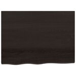 vidaXL Étagère murale marron foncé 80x60x2 cm bois chêne massif traité