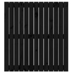 vidaXL Tête de lit murale Noir 82 5x3x90 cm Bois massif de pin