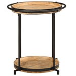 vidaXL Table d'appoint Ø55x60 cm bois de manguier massif