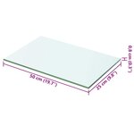 vidaXL Panneau pour étagère Verre transparent 50 x 25 cm