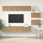 vidaXL Ensemble meuble TV 8 Pièces chêne artisanal 60 x 30 x 30 cm