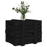 vidaXL Boîte de rangement Noir 58x40 5x42 cm Bois massif de pin