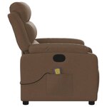 vidaXL Fauteuil de massage inclinable Marron Tissu