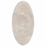 vidaXL Tapis de surface ovale HUARTE Beige 80 x 150 cm 100  Polyester