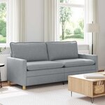 vidaXL Canapé Gris clair 196 x 81 x 87 5 cm Tissu