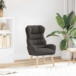 Fauteuil relaxant vidaXL en tissu curly laineux gris foncé