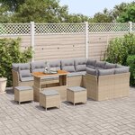 vidaXL Ensemble de canapé de jardin 13 Pièces beige et gris clair